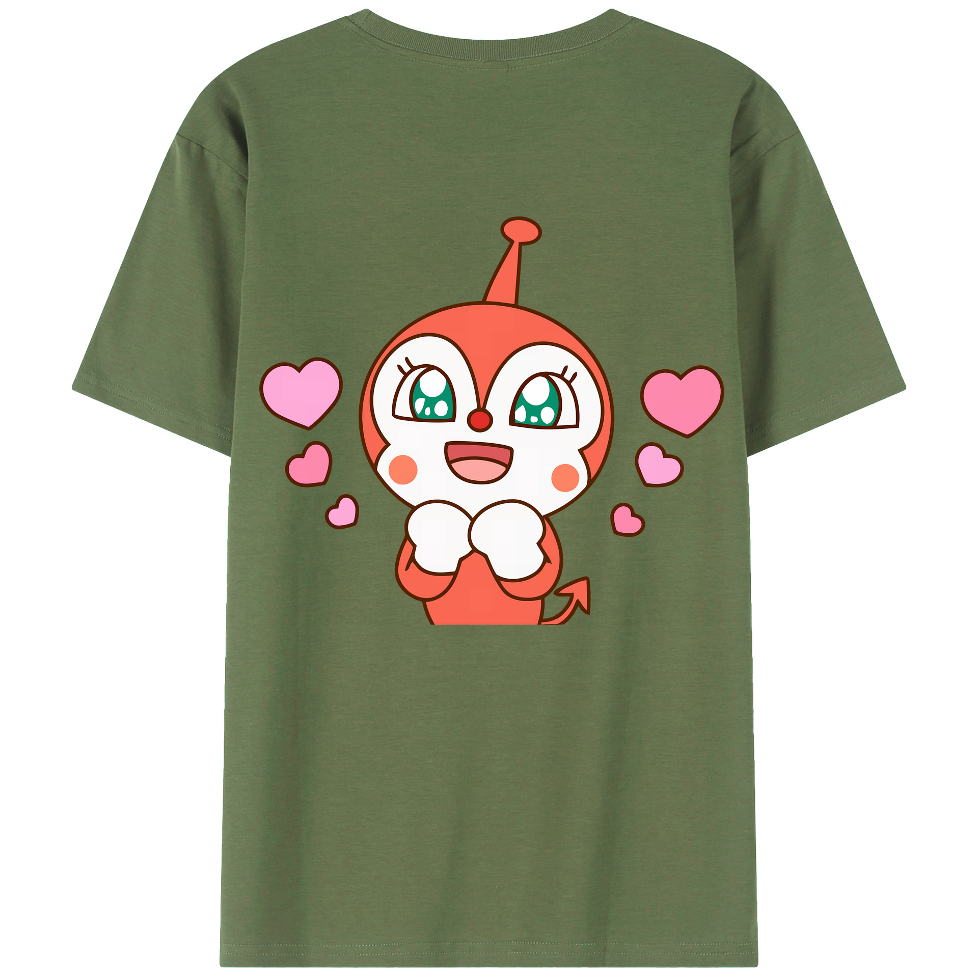 （画像用） アンパンマン Anpanman 綿100％ メンズ半袖Tシャツ（バックプリント） 通気性